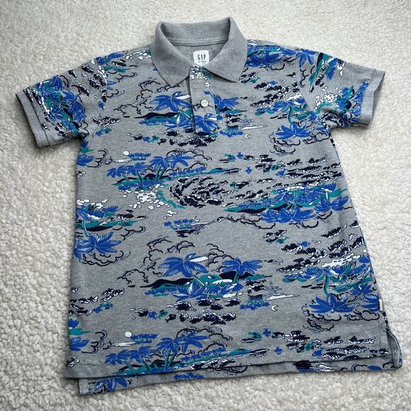 Gap Kids Boys Wave Short Sleeve Polo Small - Picture 1 of 7